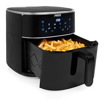 Princess 182254 Airfryer 8 lt Tek Hazneli Led Ekranlı Yağsız Sıcak Hava Fritözü Siyah