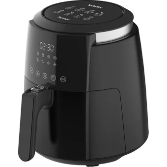 Kumtel Airfryer 5.5 lt Tek Hazneli Led Ekranlı Yağsız Sıcak Hava Fritözü Siyah