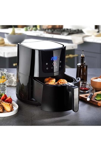 Schafer 2S201-25015 Airfryer 3.5 lt Tek Hazneli Led Ekranlı Yağsız Sıcak Hava Fritözü Siyah