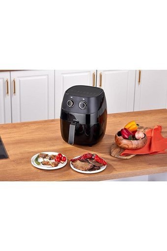 Taç Multi Tac-7852 Airfryer 5.5 lt Tek Hazneli Led Ekranlı Yağsız Sıcak Hava Fritözü Siyah