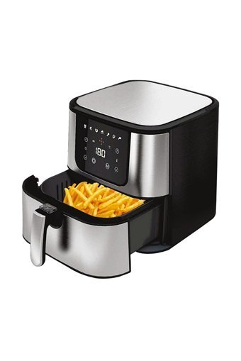 Hiking HAF-500 Airfryer 6 lt Tek Hazneli Led Ekranlı Yağsız Sıcak Hava Fritözü İnox