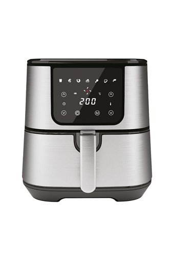 Hiking HAF-500 Airfryer 6 lt Tek Hazneli Led Ekranlı Yağsız Sıcak Hava Fritözü İnox