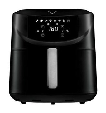 Vestel LightFry Airfryer 7.7 lt Tek Hazneli Led Ekranlı Sıcak Hava Fritözü Siyah