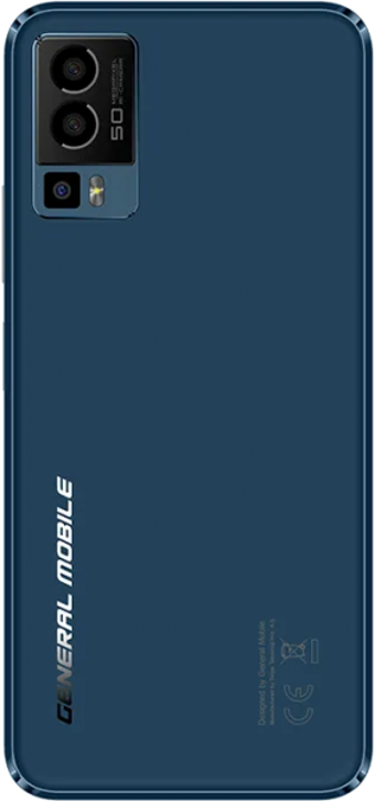 General Mobile GM 23 128 GB Hafıza 4 GB Ram 6.52 inç 50 MP Çift Hatlı IPS LCD Ekran Android Akıllı Cep Telefonu Mavi