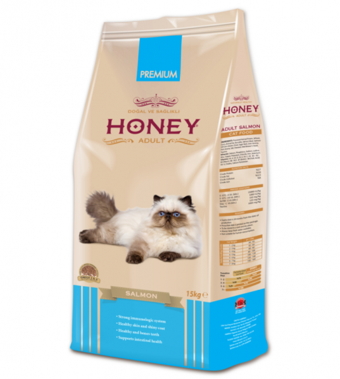 Honey Premium Somonlu Tahıllı Yetişkin Kuru Kedi Maması 15 kg