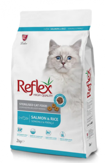 Reflex Pirinçli Somonlu Kısırlaştırılmış Tahıllı Yetişkin Kuru Kedi Maması 2 kg