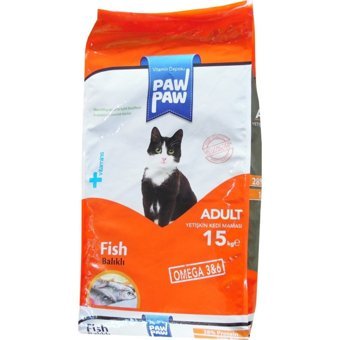 Paw Paw Balıklı Tahıllı Yetişkin Kuru Kedi Maması 15 kg