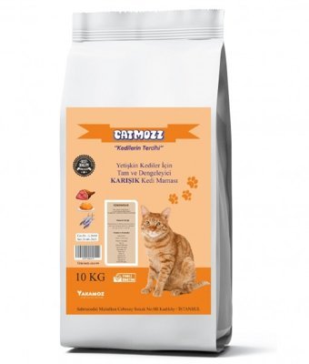 Catmozz Mix Gourmet Balıklı Tavuklu Tahıllı Yetişkin Kuru Kedi Maması 10 kg
