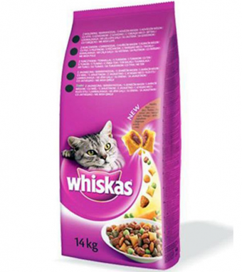 Whiskas Sebzeli Tavuklu Tahıllı Yetişkin Kuru Kedi Maması 14 kg
