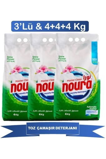 Noura Renkliler ve Beyazlar İçin Yıkama Toz Deterjan 3x4 kg