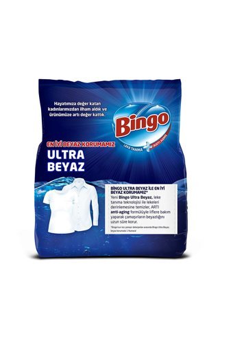 Bingo Matik Beyazlar İçin 52 Yıkama Toz Deterjan 2x4 kg