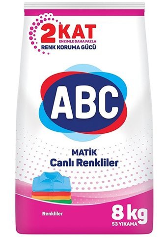 ABC Matik Renkliler İçin 53 Yıkama Toz Deterjan 8 kg