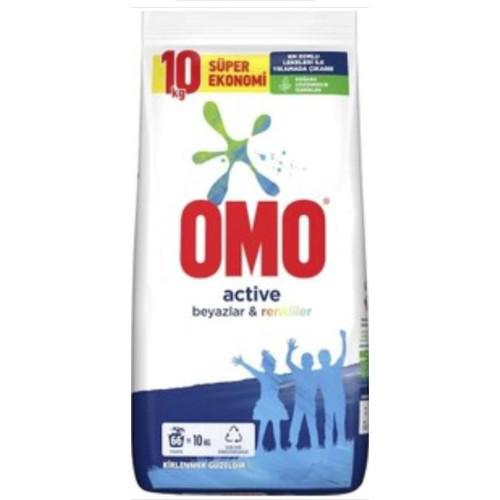 Omo Active Renkliler ve Beyazlar İçin 66 Yıkama Toz Deterjan 10 kg