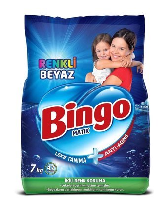 Bingo Matik Renkliler ve Beyazlar İçin 47 Yıkama Toz Deterjan 6 kg