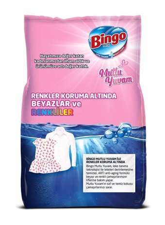 Bingo Matik Mutlu Yuvam Renkliler ve Beyazlar İçin 106 Yıkama Toz Deterjan 2x8 kg