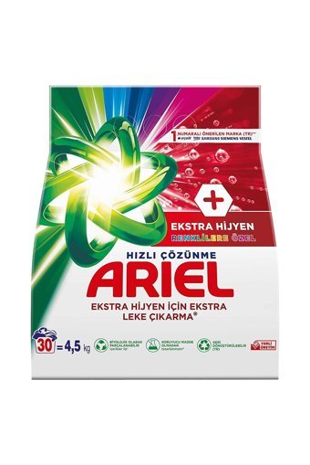 Ariel Oxi Aqua Pudra Renkliler İçin 30 Yıkama Toz Deterjan 4.5 kg