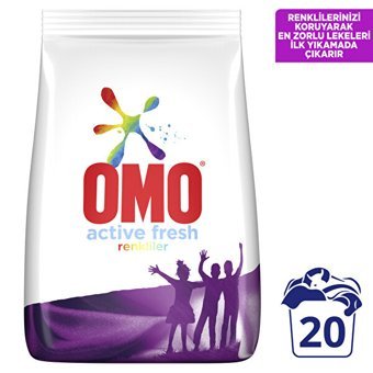 Omo Active Fresh Renkliler İçin 20 Yıkama Toz Deterjan 3 kg