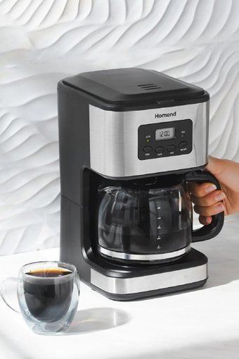Homend Coffeebreak 5006h Zaman Ayarlı Plastik Filtreli Karaf 1.25 L Hazne Kapasiteli 12 Fincan 900 W Siyah Filtre Kahve Makinesi