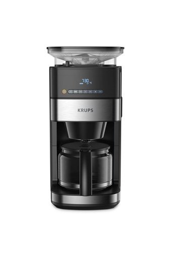Krups Zaman Ayarlı Plastik Filtreli Karaf 1.25 L Hazne Kapasiteli 15 Fincan 1000 W Siyah Filtre Kahve Makinesi