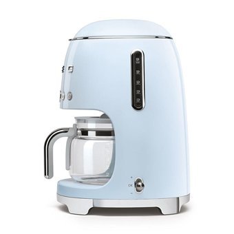 Smeg 50'S Style Zaman Ayarlı Paslanmaz Çelik Filtreli Karaf 1.25 L Hazne Kapasiteli 4 Fincan Akıllı 1050 W Mavi Filtre Kahve Makinesi