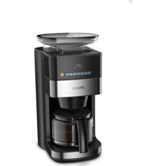 Krups KM8328 Zaman Ayarlı Plastik Filtreli Karaf 1.25 L Hazne Kapasiteli 15 Fincan Akıllı 1000 W Siyah Filtre Kahve Makinesi