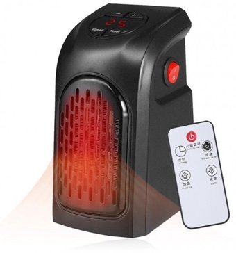 Powermaster Mini 60 Watt Ayaklı Fanlı Isıtıcı Siyah