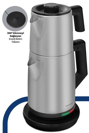 Karaca Çaysever Robotea 3 In 1 Konuşan Otomatik Cam Demlikli 2500 W Işıklı Cam Gövdeli Siyah Çay Makinesi