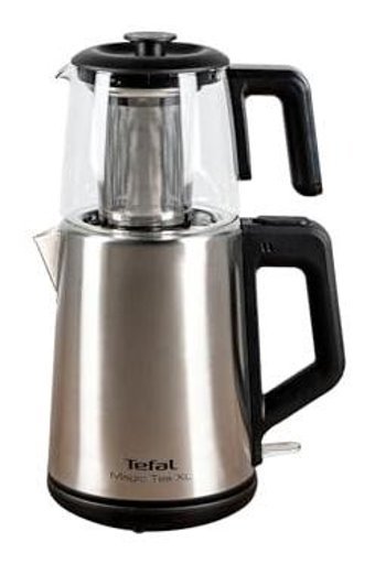 Tefal Magic Tea Otomatik Çelik Demlikli 1650 W Işıklı Çelik Gövdeli İnox Retro Çay Makinesi