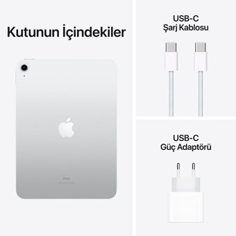 Apple 10.Nesil (MPQ03TU/A) 64 GB iPadOS 3 GB Ram 10.9 inç Tablet Gümüş
