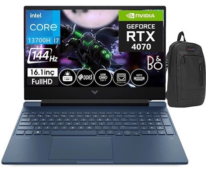 HP Victus 16-R0009NT 77P6K6EA15 Harici GeForce RTX 4070 Intel Core i7 16 GB Ram DDR5 1 TB SSD 16.1 inç Full HD FreeDos Gaming Notebook Laptop