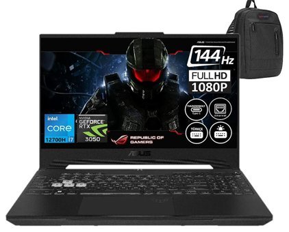 Asus TUF Gaming F15 HN011112 Harici GeForce RTX 3050 Intel Core i7 16 GB Ram DDR4 2 TB SSD 15.6 inç Full HD Windows 11 Home Gaming Notebook Laptop