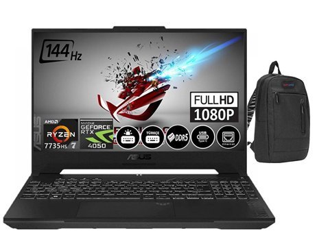 Asus TUF GAMING A15 LP05304 Harici GeForce RTX 4050 AMD Ryzen 7 32 GB Ram DDR5 512 GB SSD 15.6 inç Full HD FreeDos Gaming Notebook Laptop