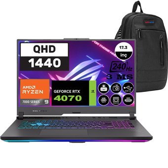 Asus Rog Strix G17 G713PI-LL081-H01 Harici GeForce RTX 4070 AMD Ryzen 9 16 GB Ram DDR5 1 TB SSD 17.3 inç QHD Windows 11 Home Gaming Notebook Laptop