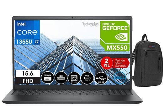 Dell Vostro 3530 WN1806PVNB3530U24 Harici GeForce MX 550 Intel Core i7 16 GB Ram DDR4 2 TB SSD 15.6 inç Full HD Windows 11 Home Laptop