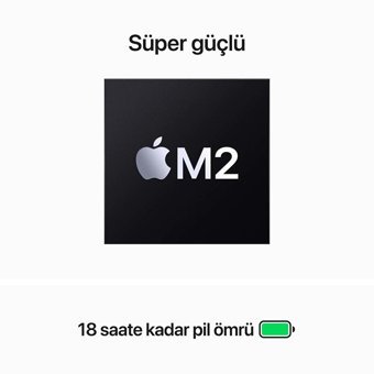 Apple MacBook Air M2 Çip MQKP3TU/A 8 GB Ram 256 GB SSD 15 İnç QHD+ macOS Ventura Ultrabook Laptop