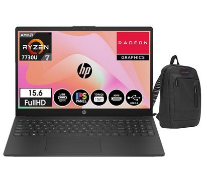 HP Laptop 15-FC0054NT 88V8A4EA09 Dahili AMD Radeon Graphics AMD Ryzen 7 32 GB Ram DDR4 256 GB SSD 15.6 inç Full HD FreeDos Notebook Laptop