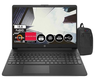 HP 15S-EQ2010NT HP4H0K2EA10 Dahili AMD Radeon Graphics AMD Ryzen 3 8 GB Ram DDR4 512 GB SSD 15.6 inç Full HD Windows 11 Home Laptop