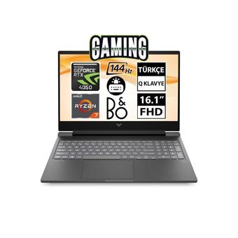 HP Victus 16-S0021NT 7Z4N0EA03 Harici GeForce RTX 4050 AMD Ryzen 7 16 GB Ram DDR5 1 TB SSD 16.1 inç Full HD FreeDos Gaming Notebook Laptop