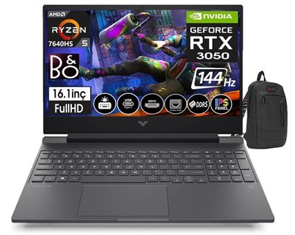 HP Victus 16-S0058NT 8892Q6EA02 Harici GeForce RTX 3050 AMD Ryzen 5 16 GB Ram DDR5 1 TB SSD 16.1 inç Full HD FreeDos Gaming Notebook Laptop