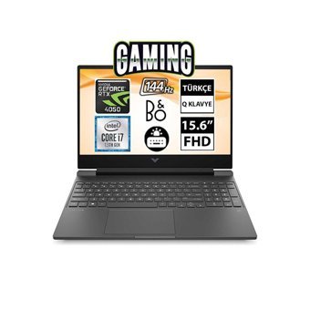 HP Victus 15-FA1019NT 7N9U7EA04 Harici GeForce RTX 4050 Intel Core i7 64 GB Ram DDR4 1 TB SSD 15.6 inç Full HD FreeDos Gaming Notebook Laptop