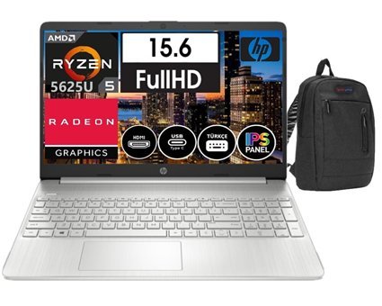 HP Hp 15S-EQ3013NT 668N45EA07 Dahili AMD Radeon Graphics AMD Ryzen 5 16 GB Ram DDR4 1 TB SSD 15.6 inç Full HD FreeDos Notebook Laptop