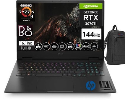 HP Omen 16-n0001nt 793K6EA24 Harici GeForce RTX 3070 Ti AMD Ryzen 9 32 GB Ram DDR5 2 TB SSD 16.1 inç Full HD Windows 11 Pro Gaming Notebook Laptop