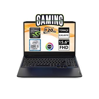 Lenovo IdeaPad Gaming 3 82K101FQTX01 Harici GeForce RTX 3050 Ti Intel Core i5 8 GB Ram DDR4 512 GB SSD 15.6 inç Full HD FreeDos Gaming Notebook Laptop