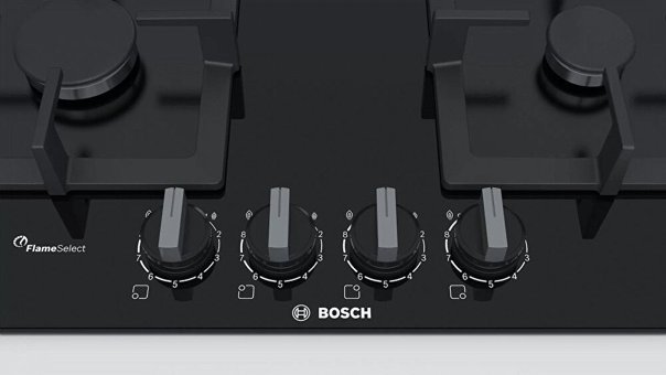 Bosch PPH6A6B20 Siyah Cam 4 Gözlü Doğalgazlı Ankastre Ocak