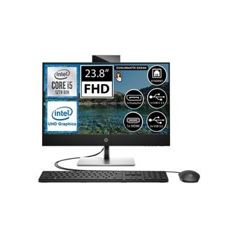 HP ProOne 440 G9 6D394EA Intel UHD Graphics Intel Core i5 12500T 8 GB Ram DDR4 512 GB SSD 23.8 inç Full HD FreeDos Dokunmatik All in One Bilgisayar