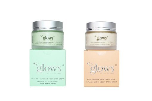 Glows Çatlak Ayak Kremi 50 ml + Glows Gümüş İçerikli Çatlak Onarma Vücut Bakım Kremi