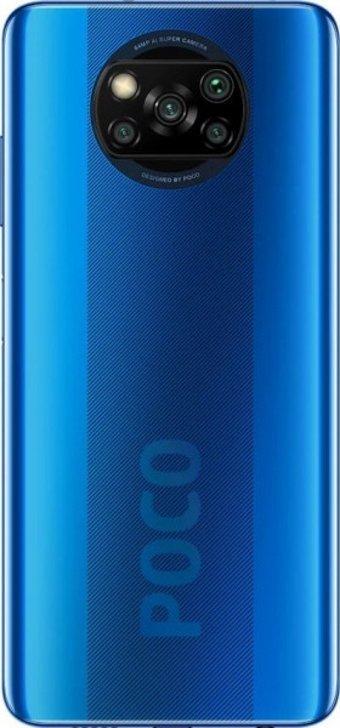 Poco X3 Nfc 64 Gb Hafıza 6 Gb Ram 6.67 İnç 64 MP Çift Hatlı Ips Lcd Ekran Android Akıllı Cep Telefonu Mavi