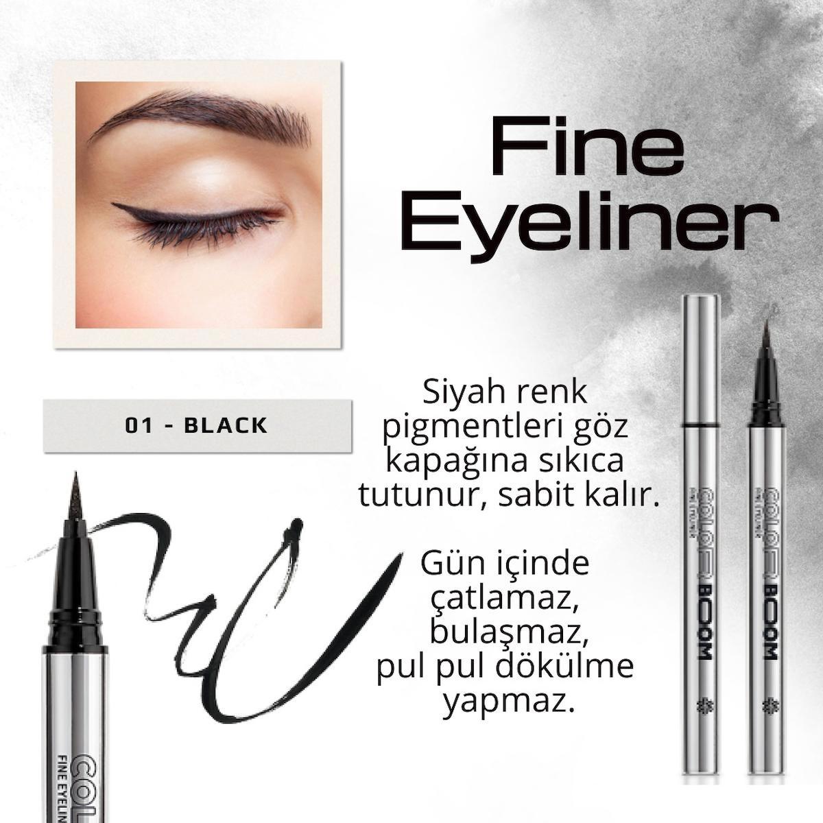 Siberian Wellness Mat 01 Siyah Kalıcı Likit Eyeliner