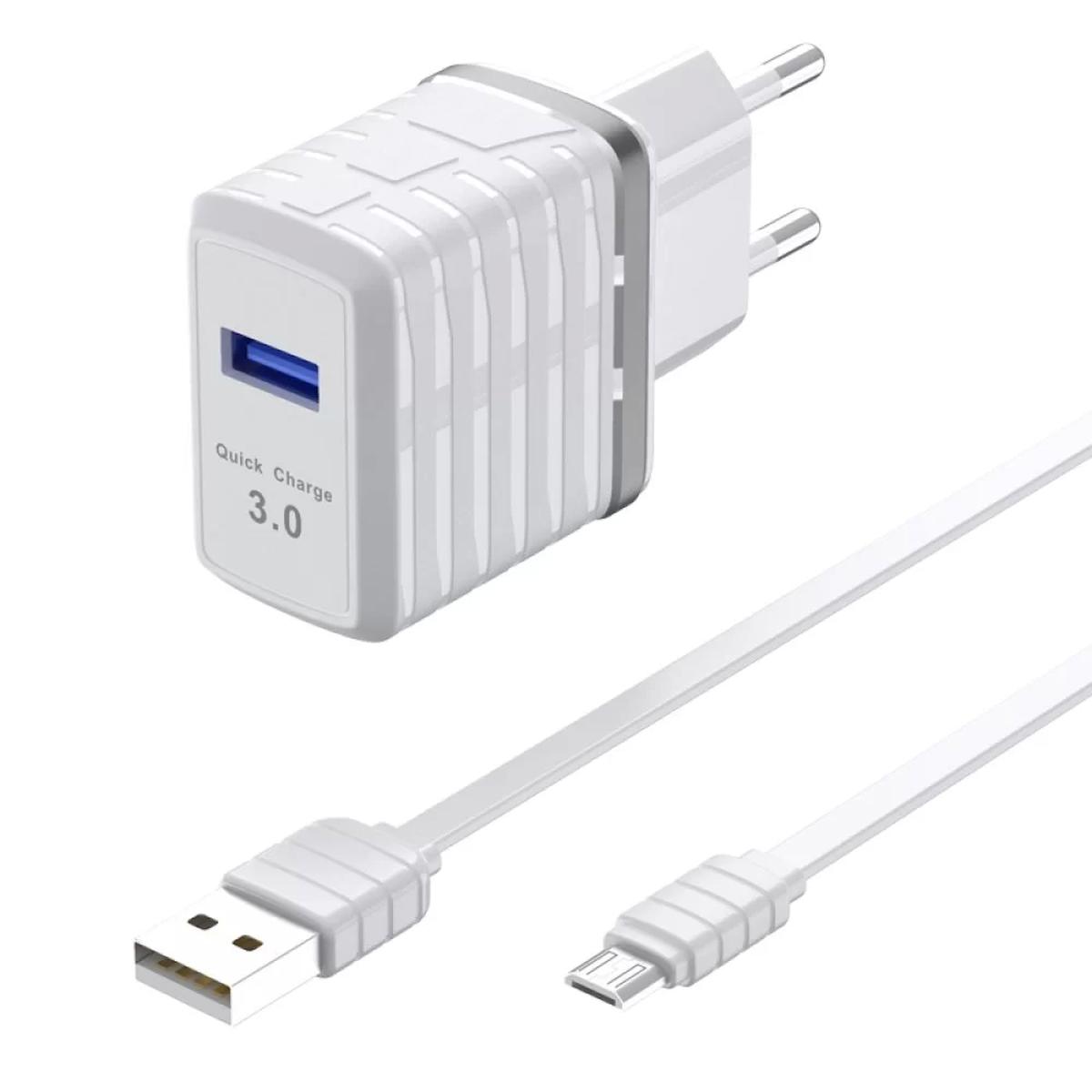 Konfulon C32Q Universal Micro USB Kablolu Hızlı Şarj Aleti Beyaz