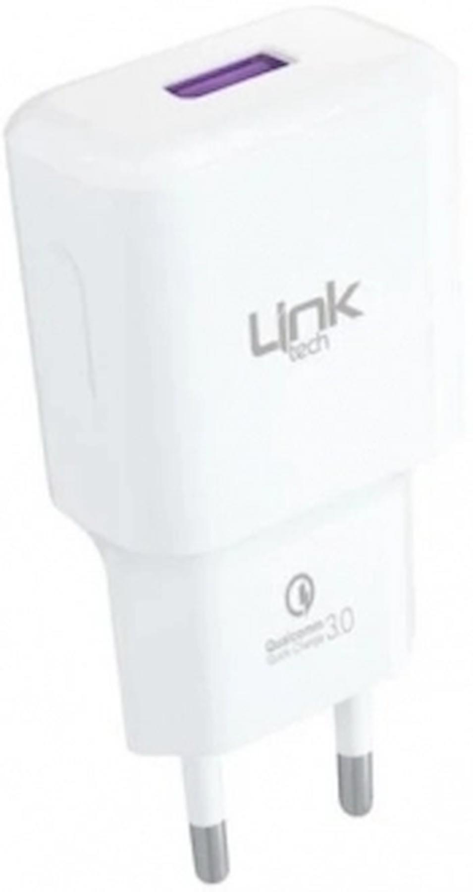 Linktech Universal USB Kablolu 18 W Hızlı Şarj Aleti Beyaz